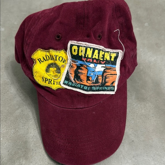 Disney Accessories - Burgundy Cap with Patches